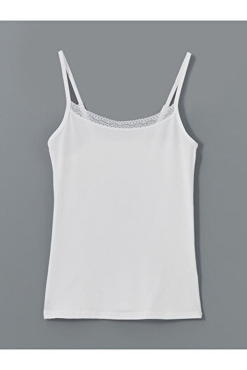 LC Waikiki New Season U Neck Lace Detailed Strap Women's Tank Top - S50394Z8