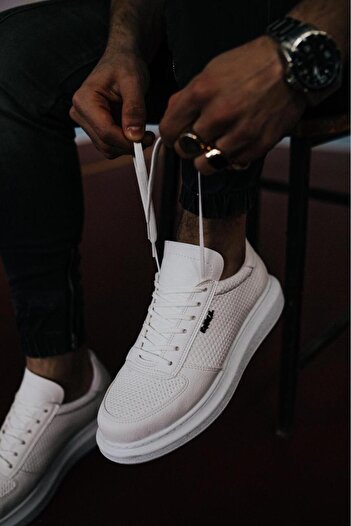 Knack 042 Model High Sole White Casual Shoes