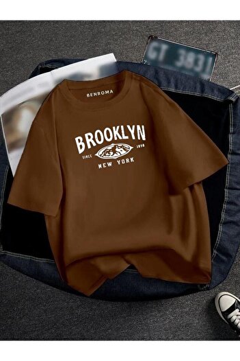BENROMA Υπερμεγέθη Brooklyn Printed Unisex Tisort Printed