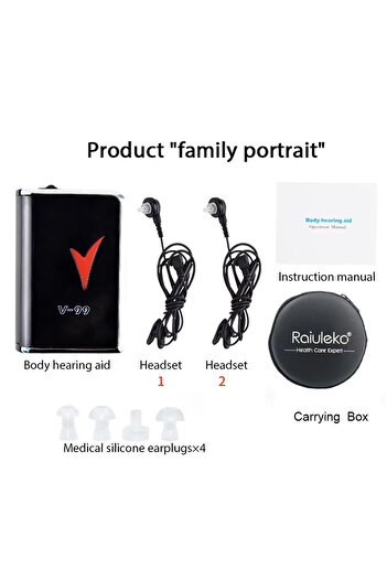 Choice1 Z3-082-ER Smart Hearing Aids for Deafness Hearing Loss Sound Amplifiers Pocket 50DB Sound Gain Adult