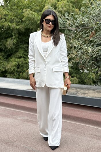 Suziş One Button Jacket and Pants Suit Cr4002