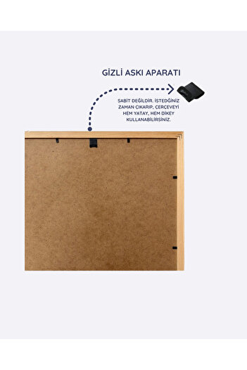 Humay Art Ahşap Modern Dekoratif Çerçeve 50x70 Cm iç ölçüsü