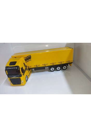 ABACA 50 cm Volvo Sarı Çekici ve Dorseli Oyuncak Tır