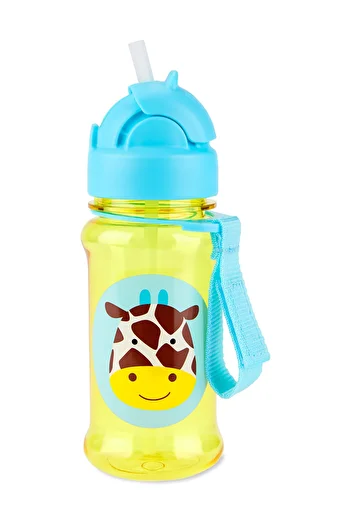 Skip Hop Zoo Tritan Water Bottle with Straw Giraffe
