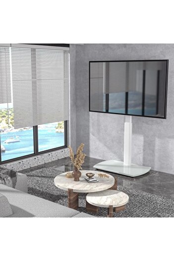HAMOOD TV SA Universal Rotating TV Stand for Flat and Curved Screens 32-65 Inches, Adjustable Height HMD-1506