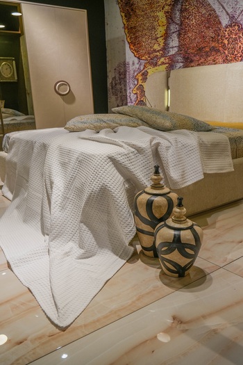 Muteks Premium White Color 100% Cotton Single Summer Blanket - Bedspread, Anti-Sweat Fabric (160x240cm)