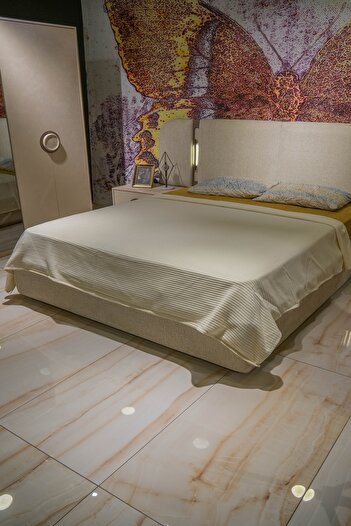 Sofline %100 Pamuk Tek Kişilik Yazlık Örgü Pike, Yatak Örtüsü, Terletmez Kumaş (160X240CM)