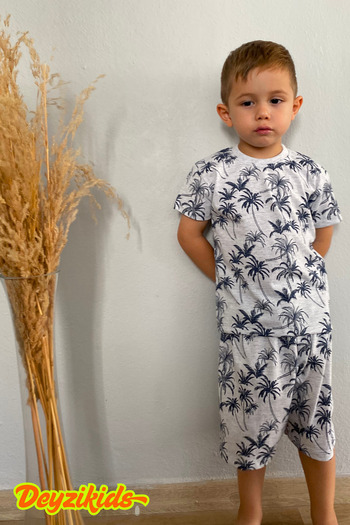 Deyzikids Printed T-Shirt Kids Girls and Boys Tracksuit Set Cute and Cool Casual T-Shirt and Bottom Top 2-5 Years