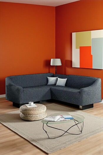 BBY HOME & DESIGN Bürümcük L Corner Sofa Cover, Without Skirt, Bürümcük throughout, with elastic, Standard 1 Piece