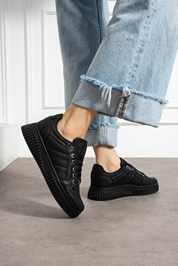 L.A Polo Siyah Günlük Kadın Sneaker
