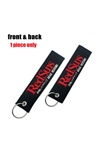 Choice RedSuns JDM Initial D Embroidery Keyring Car Keychain Key Tag Lanyard Refit Gift Red Sun Racing Team