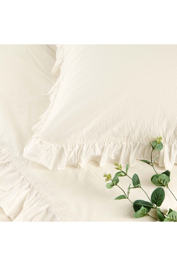 Taç Galena Double Duvet Cover Set Ecru