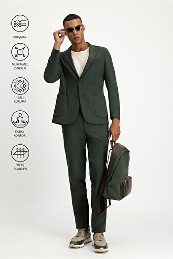 Kiğılı Techno-Line Super Slim Fit Extra Slim Fit Classic Suit