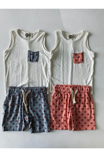 rg kidsstore Watermelon Printed Children's Undershirt and Shorts Set