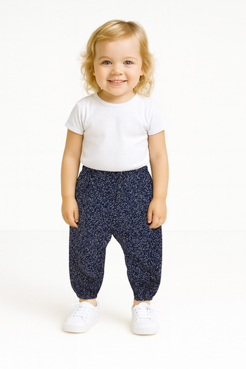 sinankardeşler Girl's Elastic Patterned Shalwar
