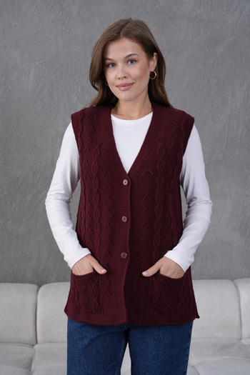 Lamierra Women's Mother Knitwear Wool Vest Knitted