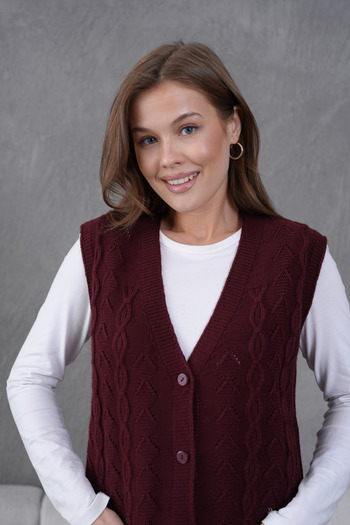 Lamierra Women's Mother Knitwear Wool Vest Knitted