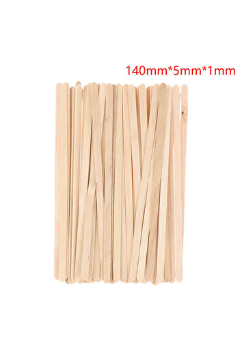 Choice 14M 50pcs Disposable Wooden Coffee Stirrers Hot Cold Drinking Stir Beverage Stir Sticks Biodegradabl