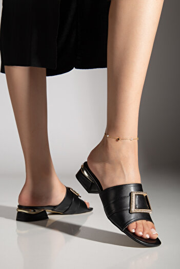 MaskButik Bella Short Heeled Stone Slippers