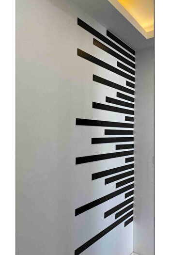 lexi Lx Duvar Dekorasyon Çıtası 5 Farklı Ebat (100CM 80CM 60CM 40CM 20CM) 25 Adet Panel Antrasit Renk