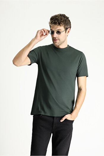 Kiğılı Μπλουζάκι μονό βαμβακερό ζέρσεϋ - Crew Neck Regular Fit T-shirt