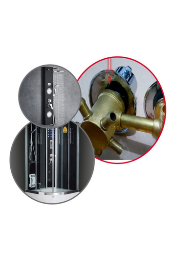 AYRINTISHOP Banyo Duşakabin Kompakt Sistem 4 Yollu Su Ayırıcı Kartuş E-14