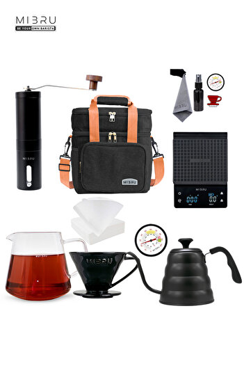 MIBRU V60 Specialty Coffee Brewing Kit 8 Pieces Pack with Bag