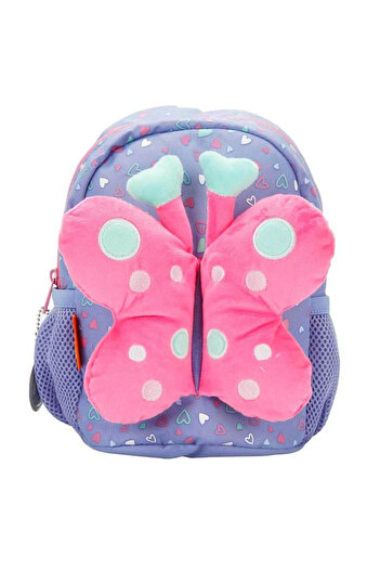TOYFEST Purple Kindergarten Bag with Plush Butterfly