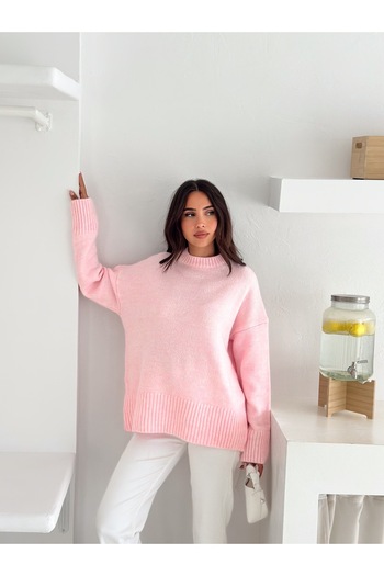 Slim'N Lift Yumuşak Dokulu Oversize Rahat Kesim Salaş Triko Kazak