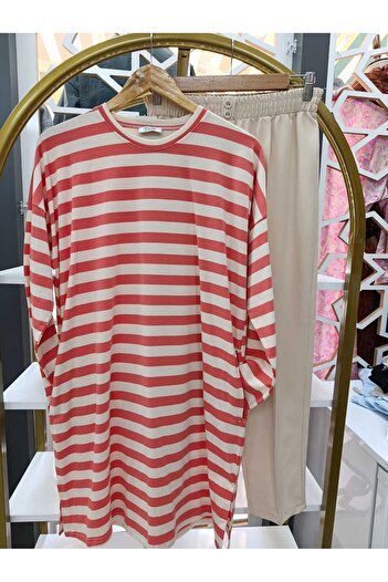 ALMİNA Pocketed Cotton Viscose Tunic