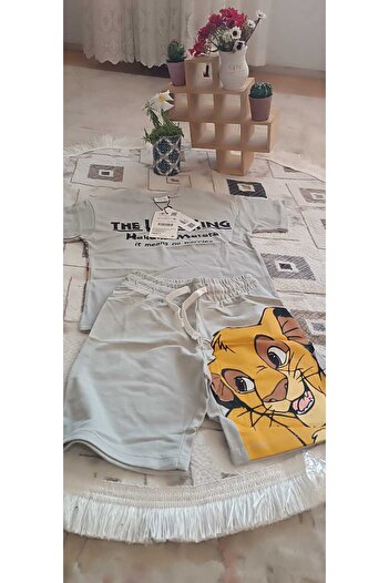 SARE TEKSTİL Children's Lion Printed Bottom Set
