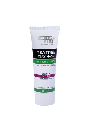 Softto Plus Clay Mask With Tea Tree Extract For Acne And Pimples – 100 ml