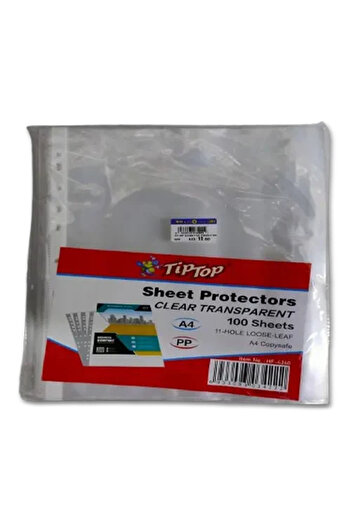 Tiptop CLEAR FILE PROTECTOR 100PCS F002625T