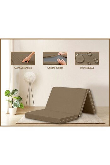 Evim Canvas Clay Zippered Foldable Floor Bed Floor Cushion 10cm
