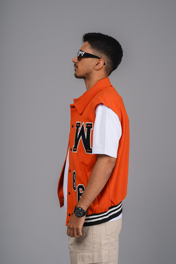 Butik Unisex Vest with Oversize Pattern Applique