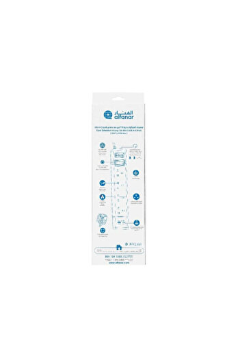 Alfanar High-Quality 4-Outlet 2-USB Extension Cord 5m