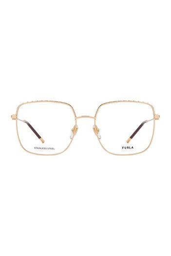 FURLA Women's eyeglasses frames VFU638 0300, Metal, Gold, 56 mm