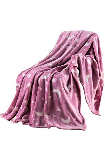 SDEPOT SDEPOT phosphorescent blanket, soft material that glows in the dark, burgundy