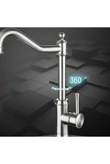 KORMAN TECHNIK Kitchen Faucet, SUS304 Stainless Steel, Satin Finish, CF024