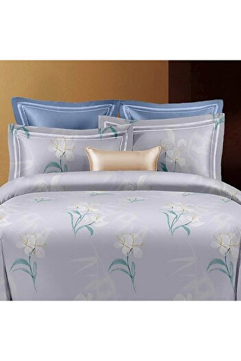 Ferrucci Frochi Light Blue Multicolor Print Duvet Cover Set Twin, Double, 4 Piece Set