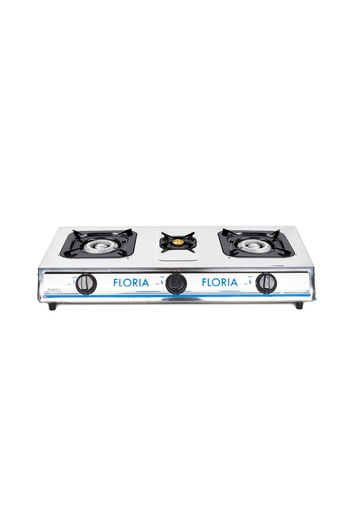 Floria 3-burner stainless steel gas stove, ZLN-8472
