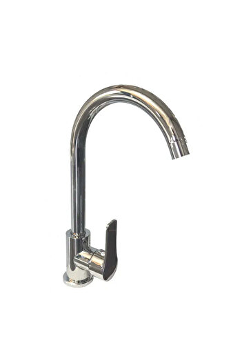 KORMAN TECHNIK Stainless Steel Kitchen Faucet, Chrome, Rotating Spout, Tall WH207