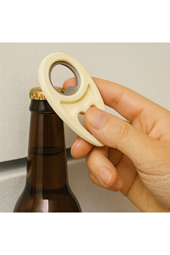 SİHİRLİ AYAKLAR Magnetic Cap Opener Beige Color Practical Opener 7 cm