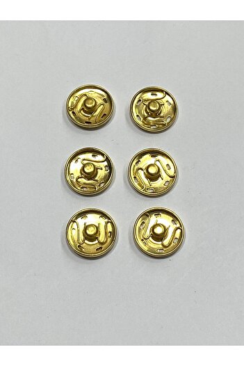 karantuhafiye Metal Snap Fasteners / Coat Cardigan Snap Fasteners / Set of 6 / 2 cm / Gold