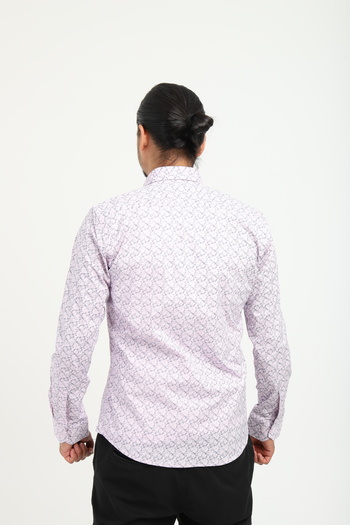 EMILIO BETTI SLIM CUT LONG SLEEVE PRINTED LYCRA
