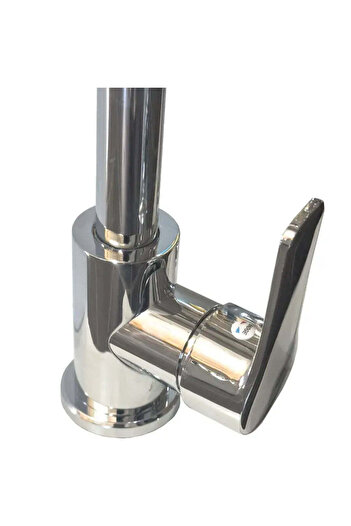 KORMAN TECHNIK Stainless Steel Kitchen Faucet, Chrome, Rotating Spout, Tall WH207