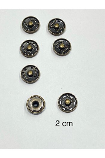 karantuhafiye Metal Snap Fastener / Coat Cardigan Snap Fastener / Set of 6 / 2 cm / Oxide