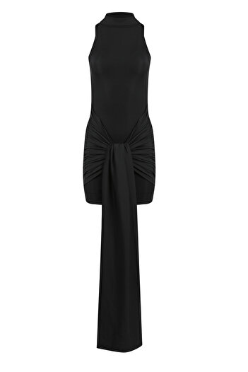 La Sarta Lagos Long Belt Dress
