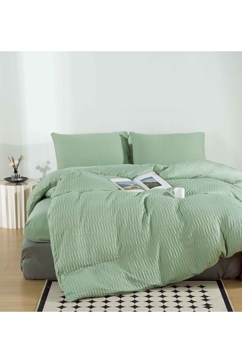 CHIRASO CHIRASO Linen, Finet Creponat, ELASTIC Sheet 180x200 cm, Duvet Cover 200x230 cm, 2 Pillowcases