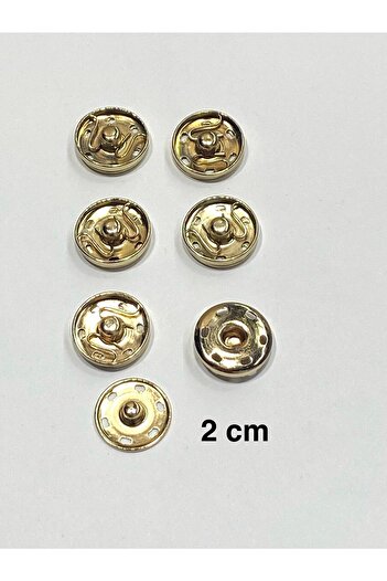 karantuhafiye Metal Snap Fasteners / Coat Cardigan Snap Fasteners / Set of 6 / 2 cm / Rosegold